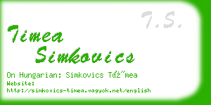 timea simkovics business card